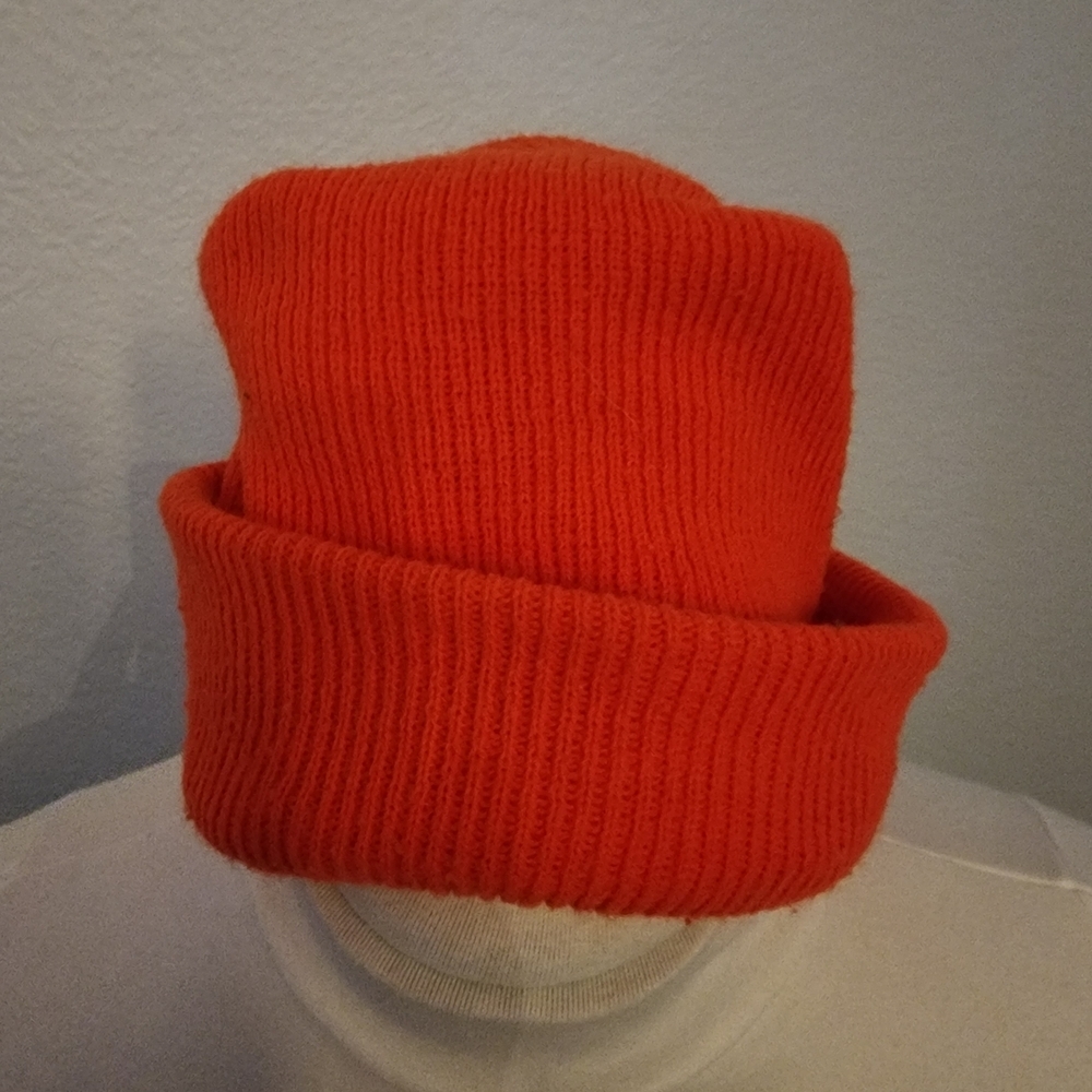 Bright Orange Knit Beanie